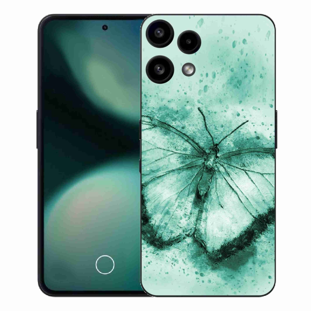 Gelový kryt mmCase na Nothing Phone (3a) Lite - zelený motýl