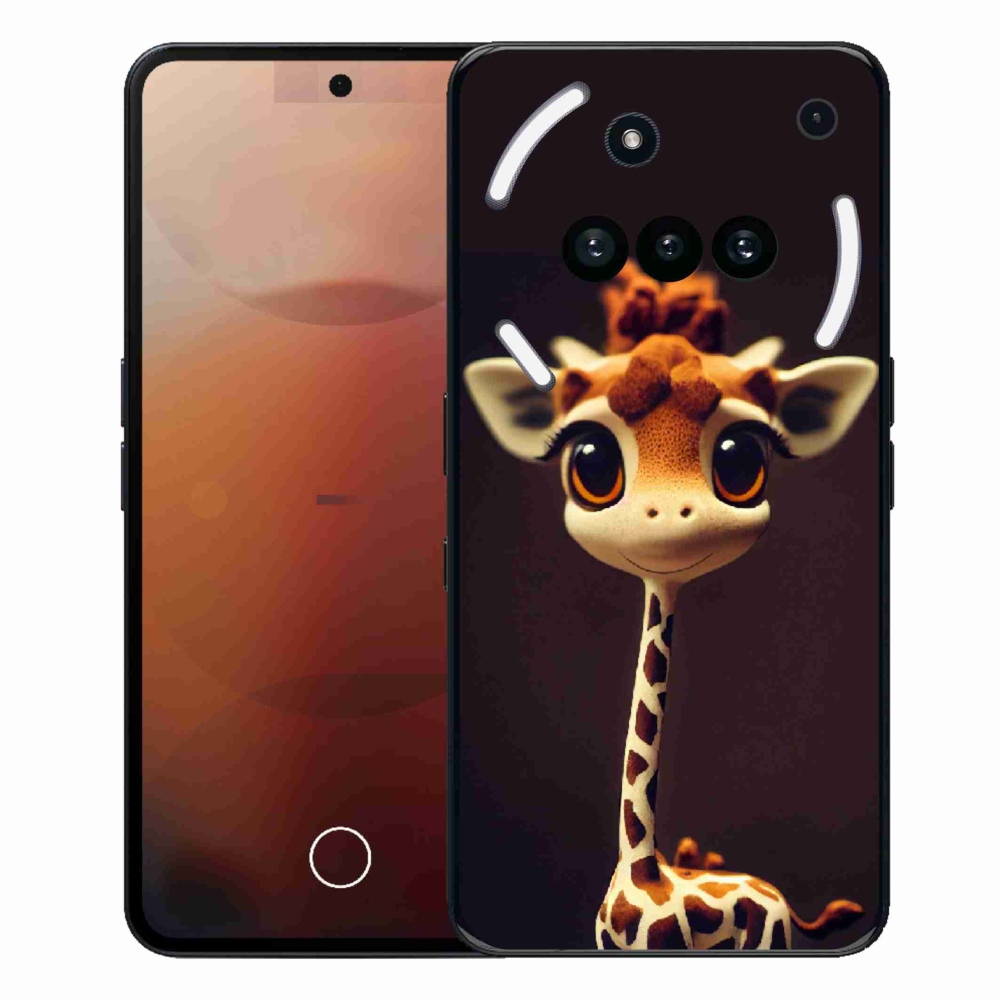 Gelový kryt mmCase na Nothing Phone (3a) - malá žirafa