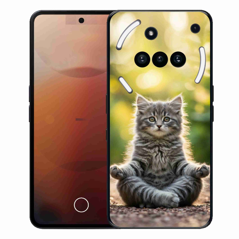 Gelový kryt mmCase na Nothing Phone (3a) - meditující kotě