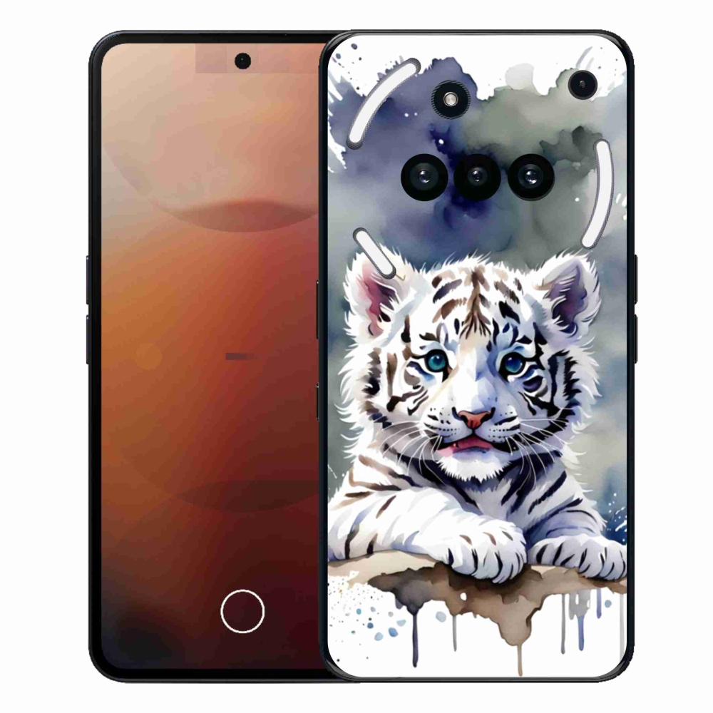 Gelový kryt mmCase na Nothing Phone (3a) - mládě bílého tygra