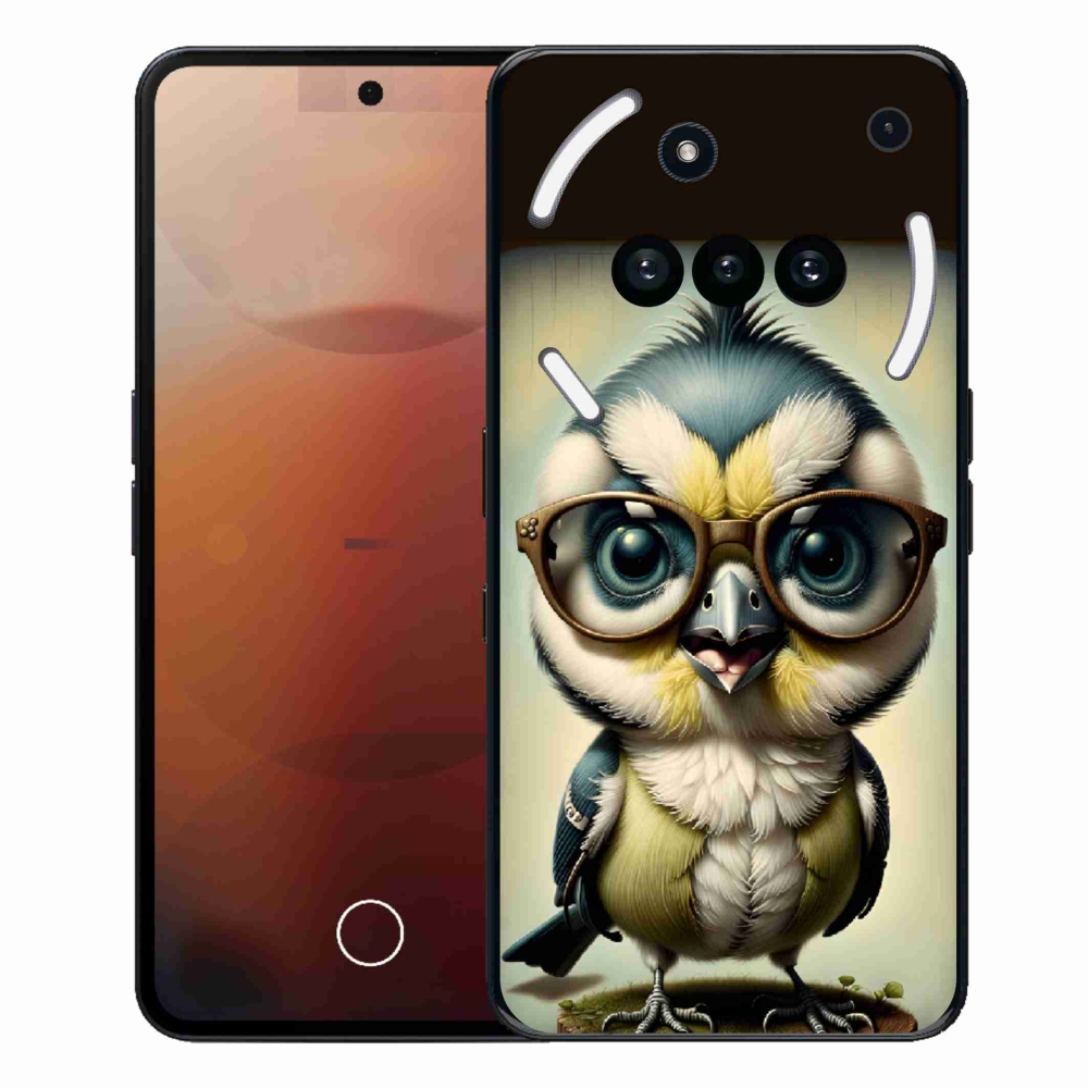 Gelový kryt mmCase na Nothing Phone (3a) - mládě s brýlemi