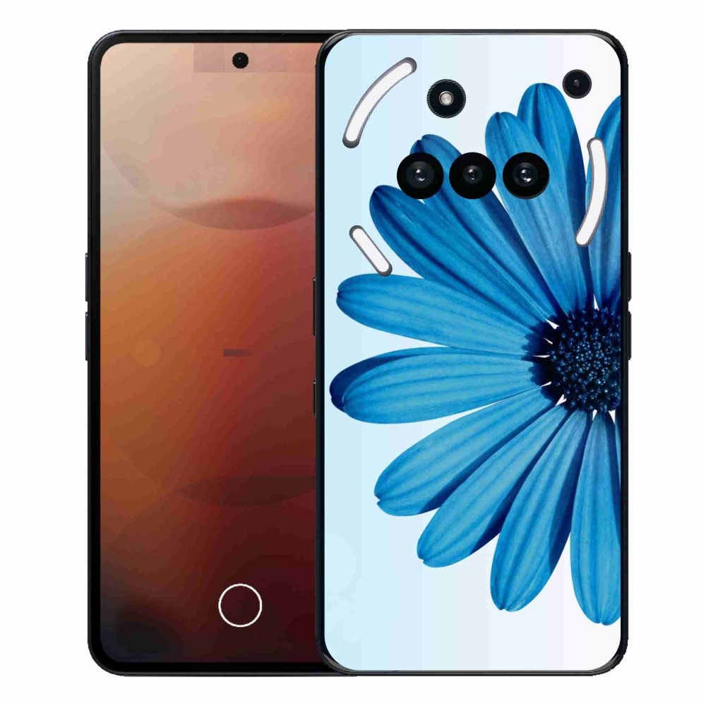 Gelový kryt mmCase na Nothing Phone (3a) - modrá kopretina