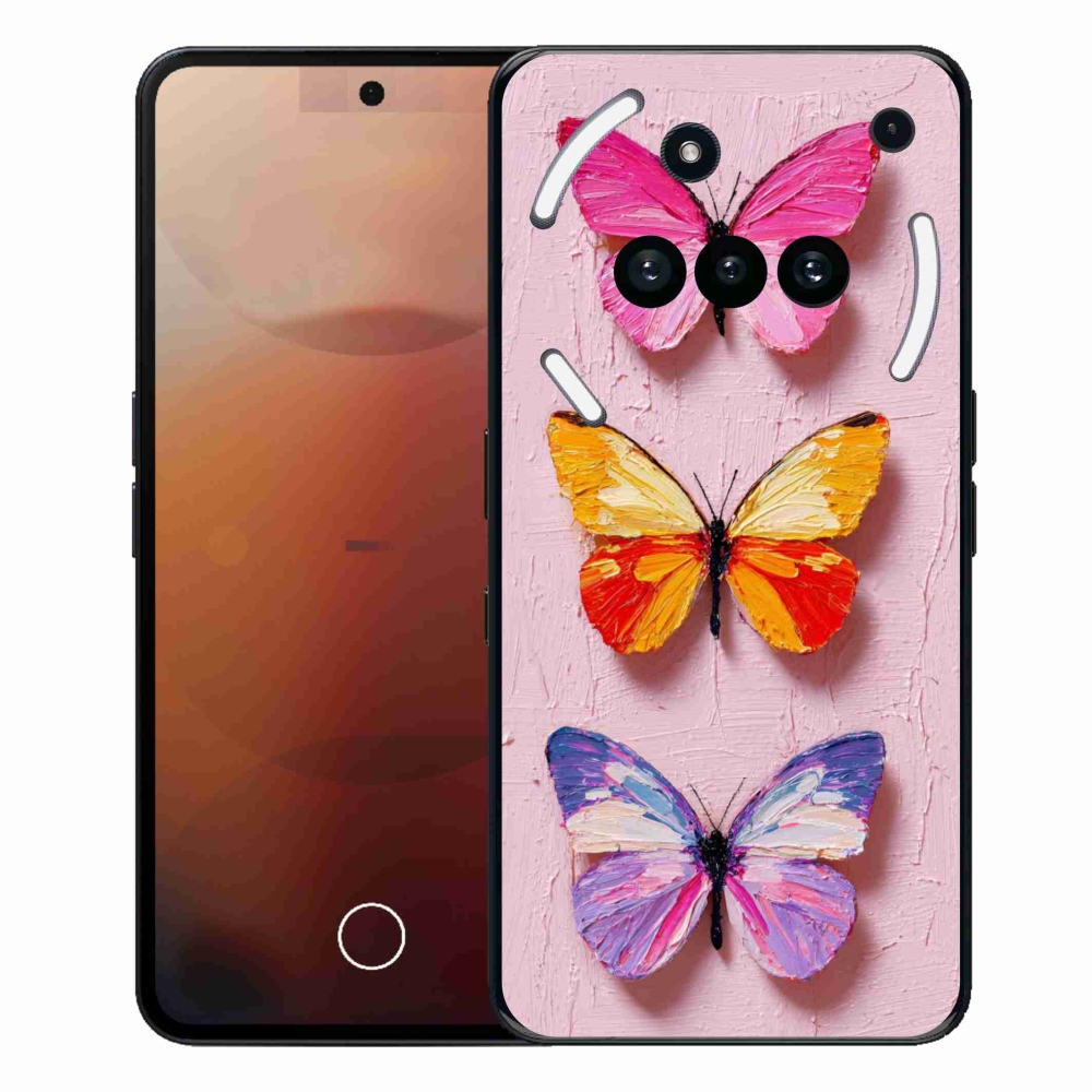 Gelový kryt mmCase na Nothing Phone (3a) - motýlí trojice
