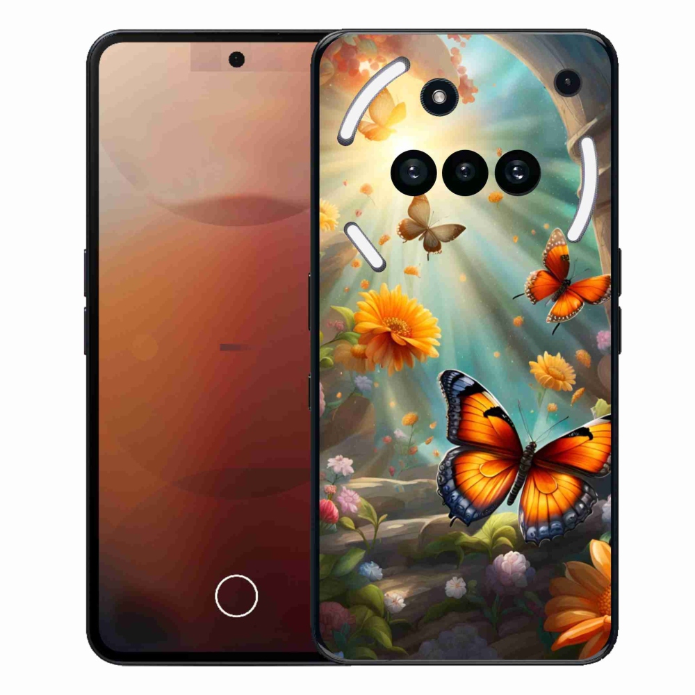 Gelový kryt mmCase na Nothing Phone (3a) - motýlí zahrada 2