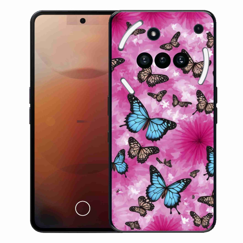 Gelový kryt mmCase na Nothing Phone (3a) - motýlí zahrada
