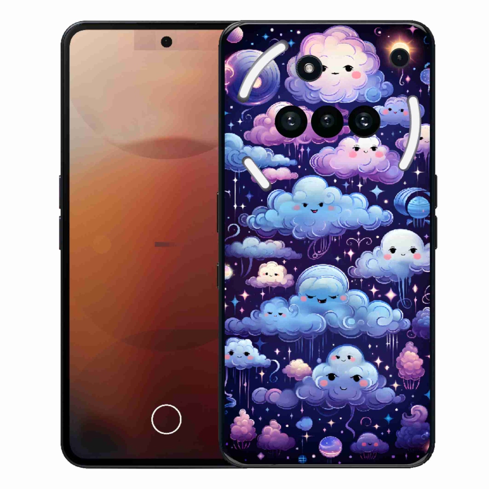 Gelový kryt mmCase na Nothing Phone (3a) - mráčky