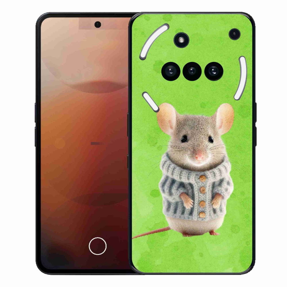 Gelový kryt mmCase na Nothing Phone (3a) - myška ve svetru
