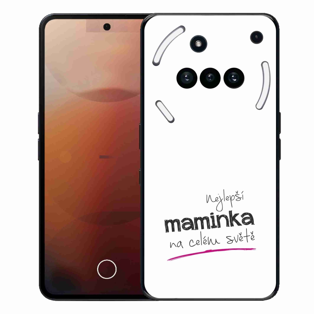 Gelový kryt mmCase na Nothing Phone (3a) - nejlepší maminka 4 bílé pozadí