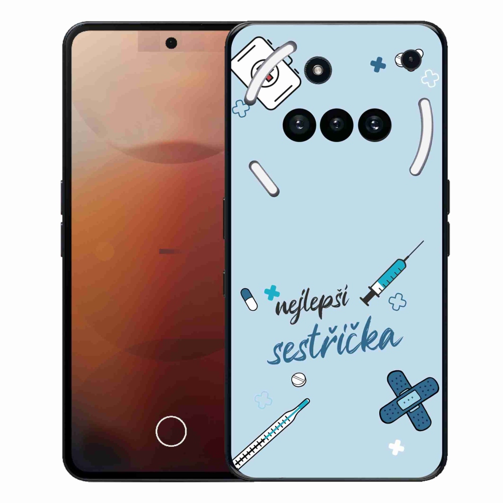 Gelový kryt mmCase na Nothing Phone (3a) - nejlepší sestřička modré pozadí