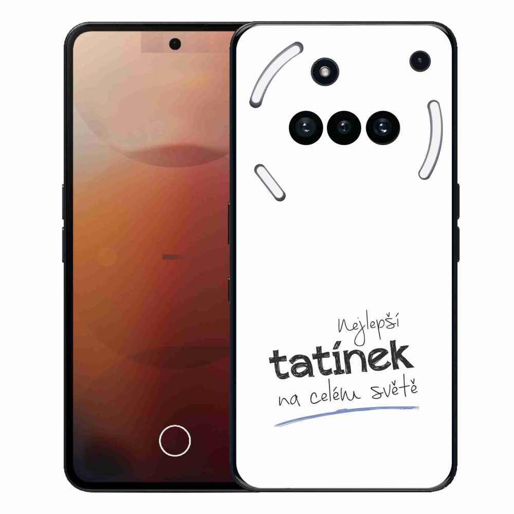 Gelový kryt mmCase na Nothing Phone (3a) - nejlepší tatínek 4 bílé pozadí