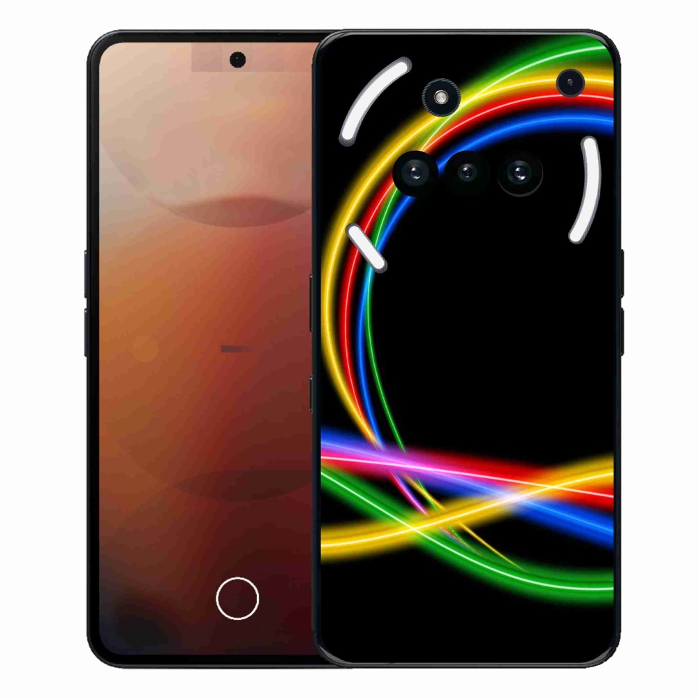 Gelový kryt mmCase na Nothing Phone (3a) - neonové kruhy