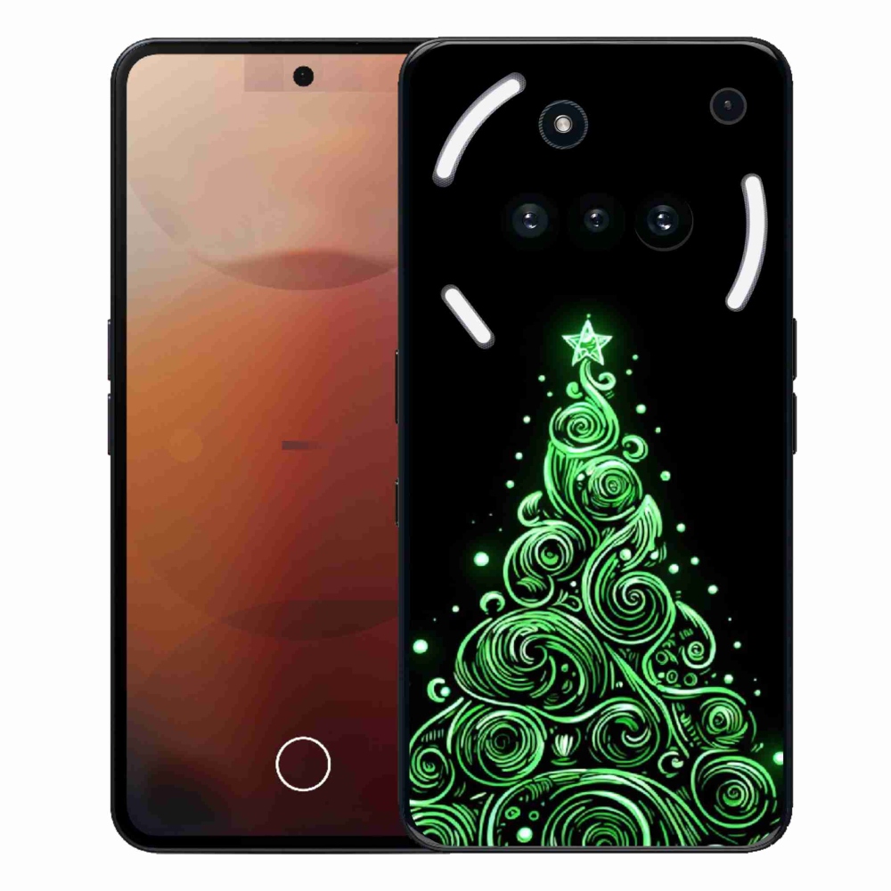 Gelový kryt mmCase na Nothing Phone (3a) - neonový vánoční stromek 3