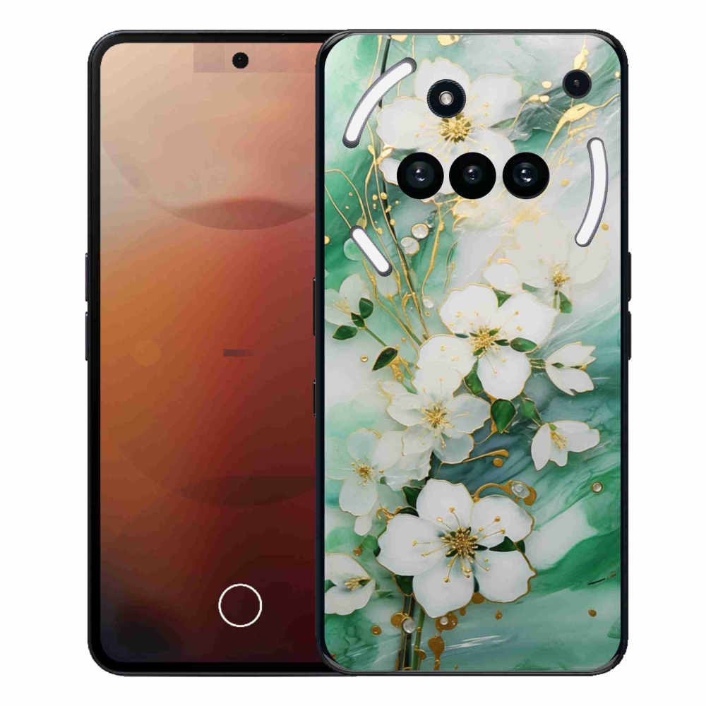 Gelový kryt mmCase na Nothing Phone (3a) - něžné květy