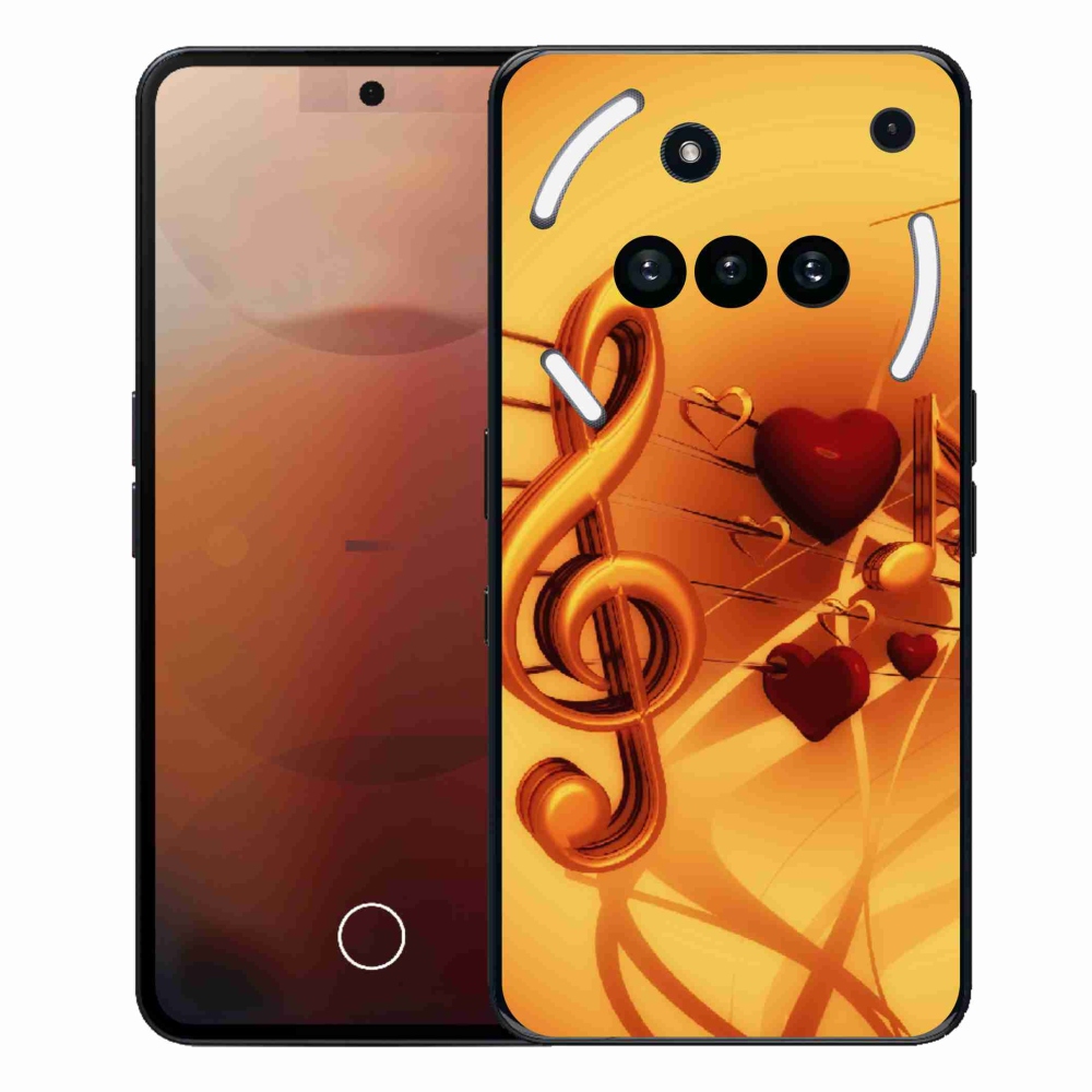 Gelový kryt mmCase na Nothing Phone (3a) - noty
