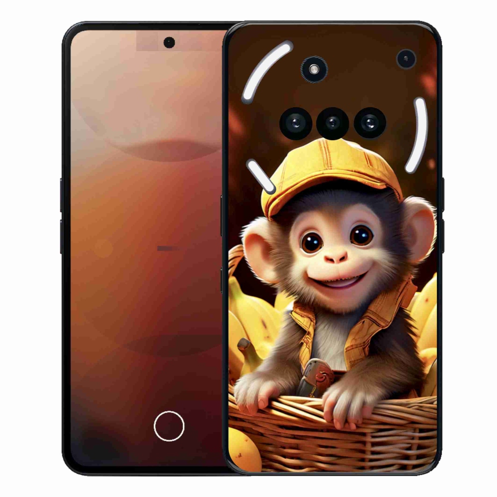 Gelový kryt mmCase na Nothing Phone (3a) - opice v košíku
