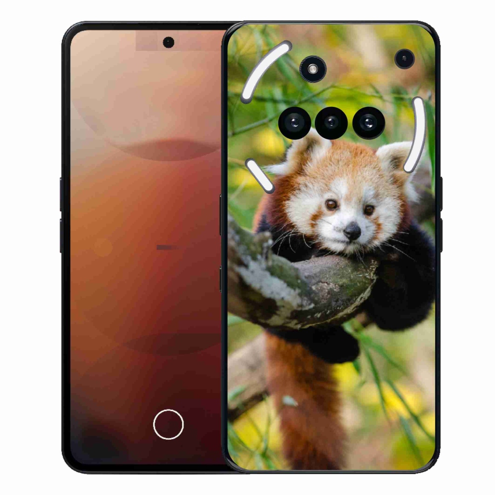 Gelový kryt mmCase na Nothing Phone (3a) - panda červená