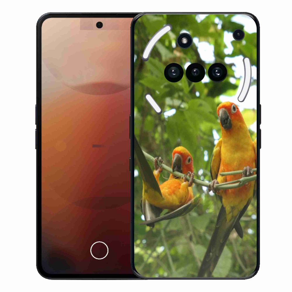 Gelový kryt mmCase na Nothing Phone (3a) - papoušci aratingy