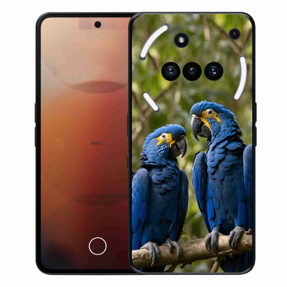 Gelový kryt mmCase na Nothing Phone (3a) - papouščí duo