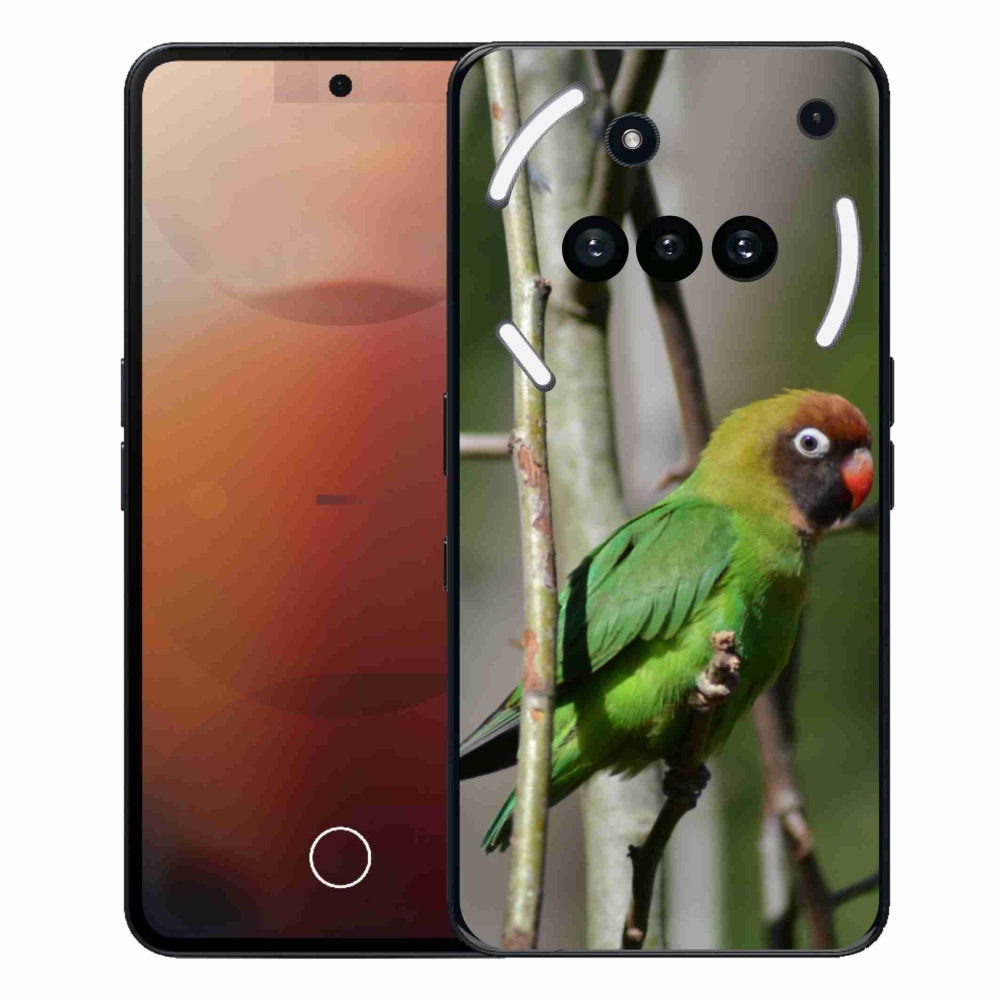 Gelový kryt mmCase na Nothing Phone (3a) - papoušek agapornis