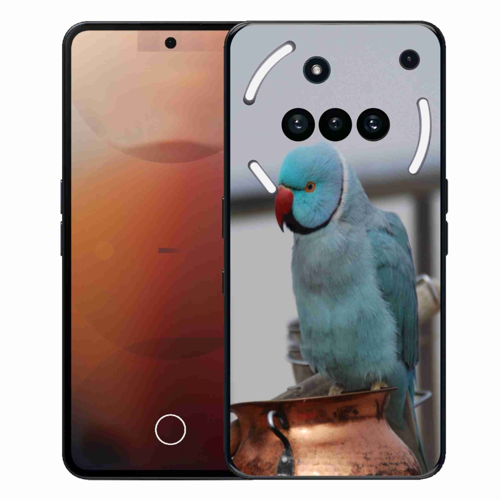 Gelový kryt mmCase na Nothing Phone (3a) - papoušek alexandr modrý