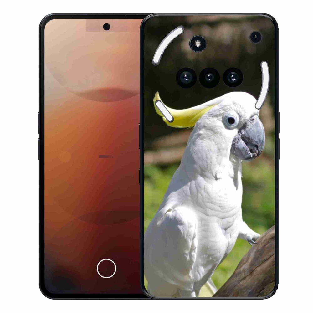 Gelový kryt mmCase na Nothing Phone (3a) - papoušek kakadu 2