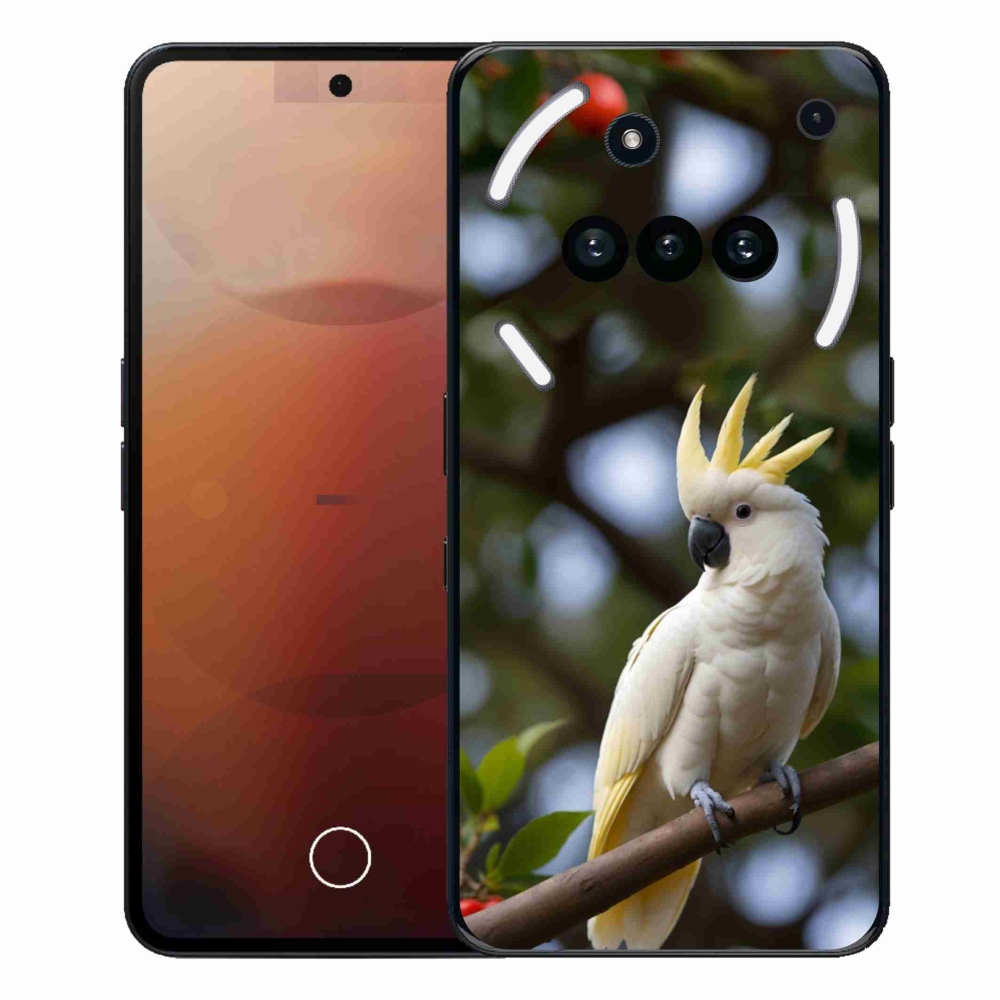 Gelový kryt mmCase na Nothing Phone (3a) - papoušek kakadu 3