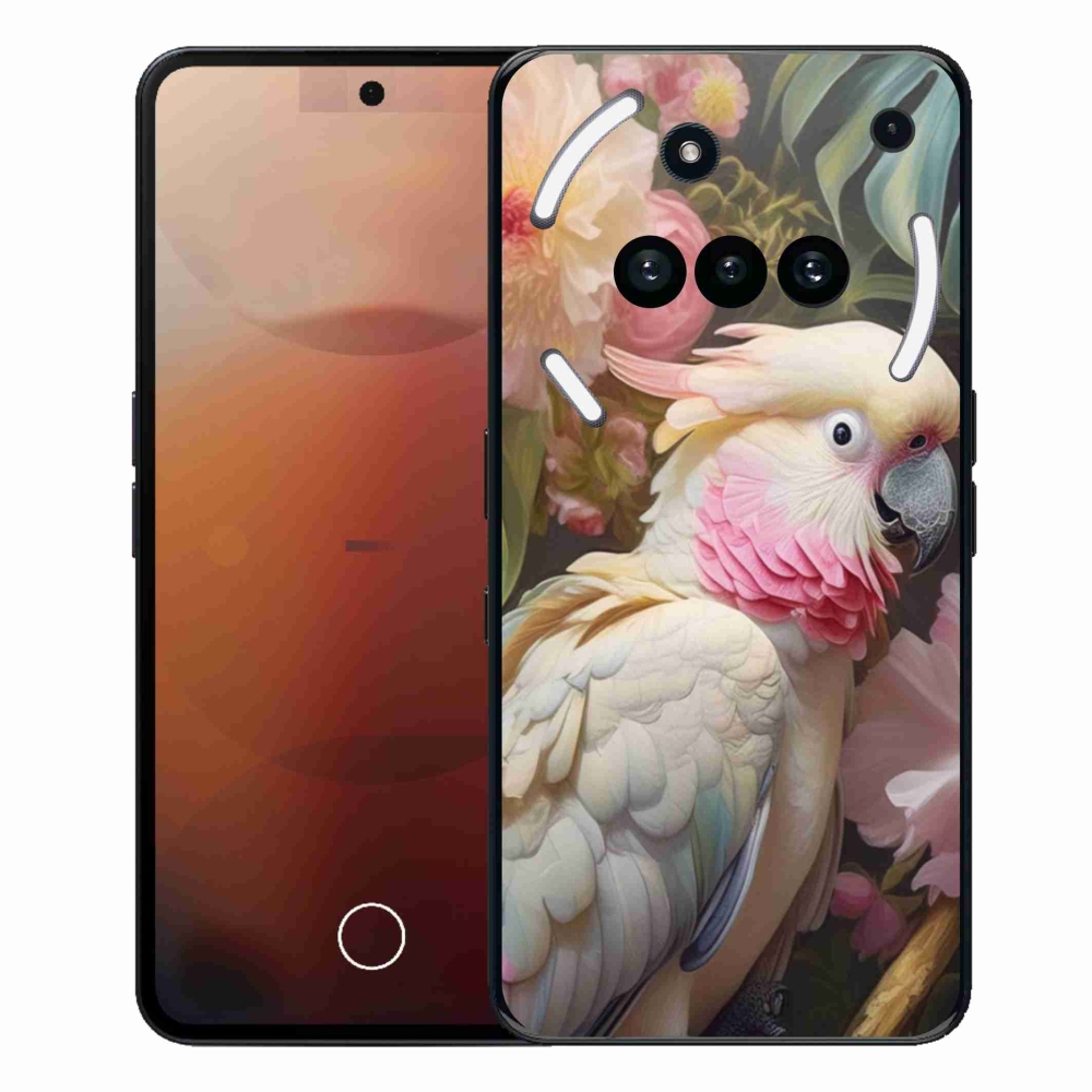 Gelový kryt mmCase na Nothing Phone (3a) - papoušek kakadu růžový 2