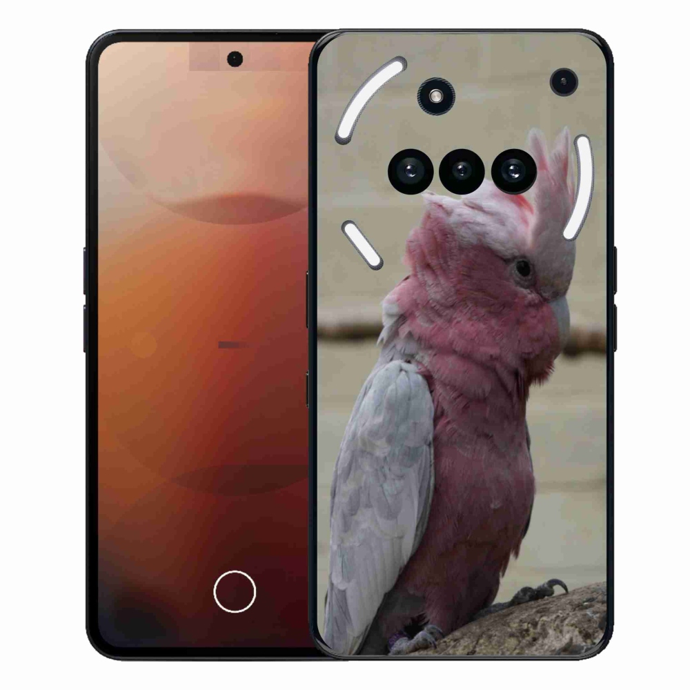 Gelový kryt mmCase na Nothing Phone (3a) - papoušek kakadu růžový