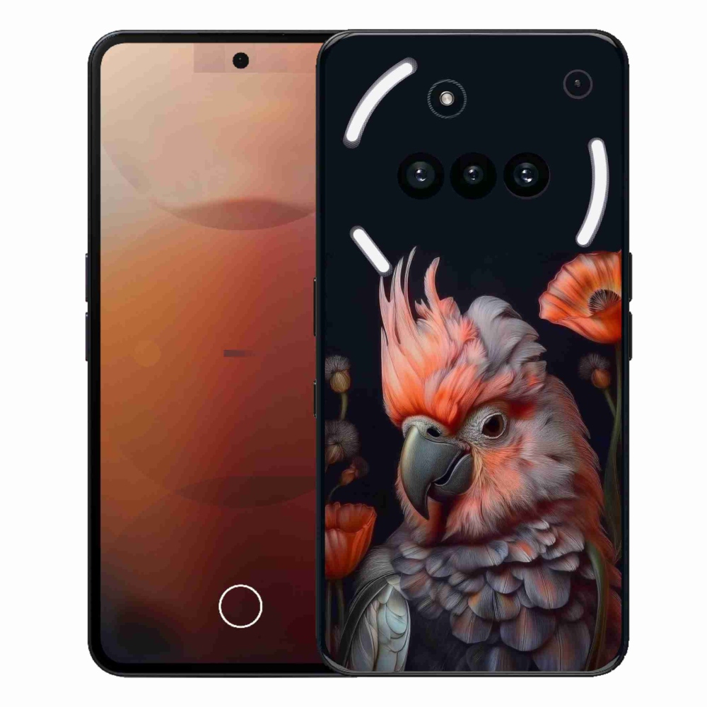 Gelový kryt mmCase na Nothing Phone (3a) - papoušek kakadu v barvách