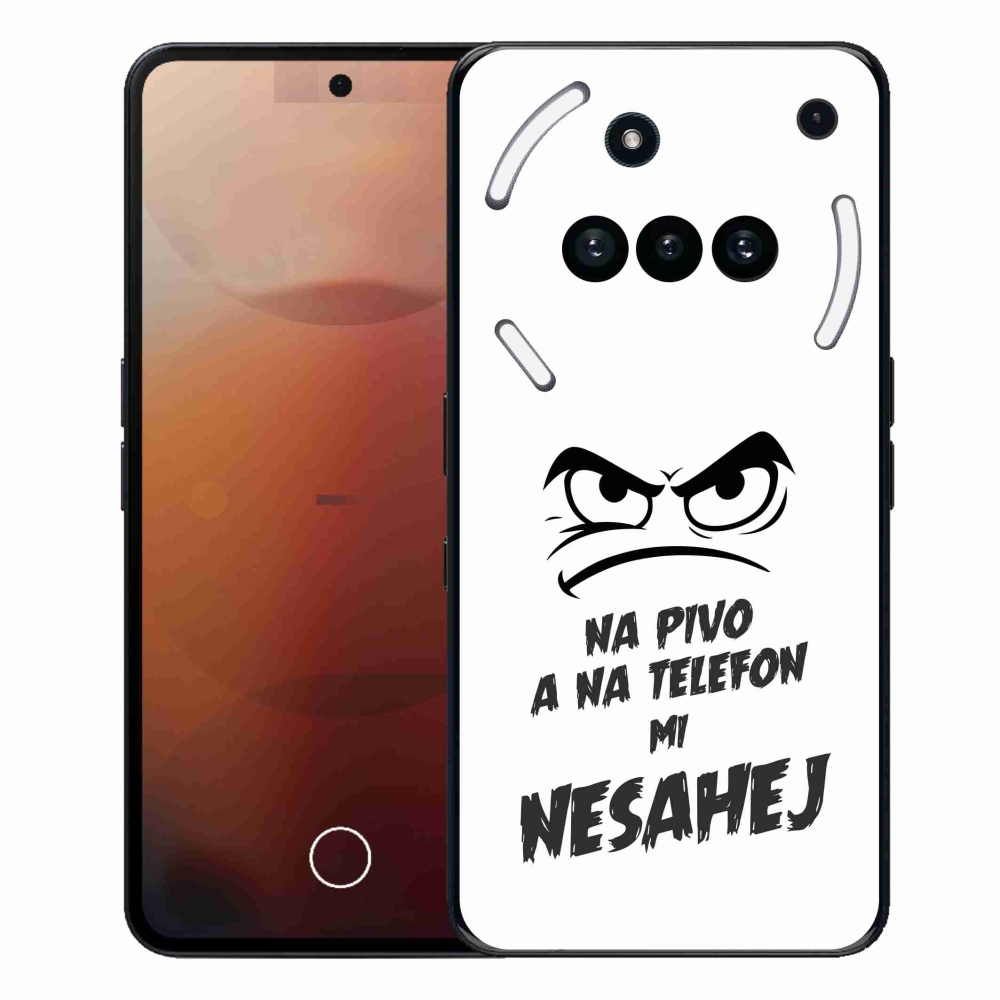 Gelový kryt mmCase na Nothing Phone (3a) - pivní motiv 2 bílé pozadí