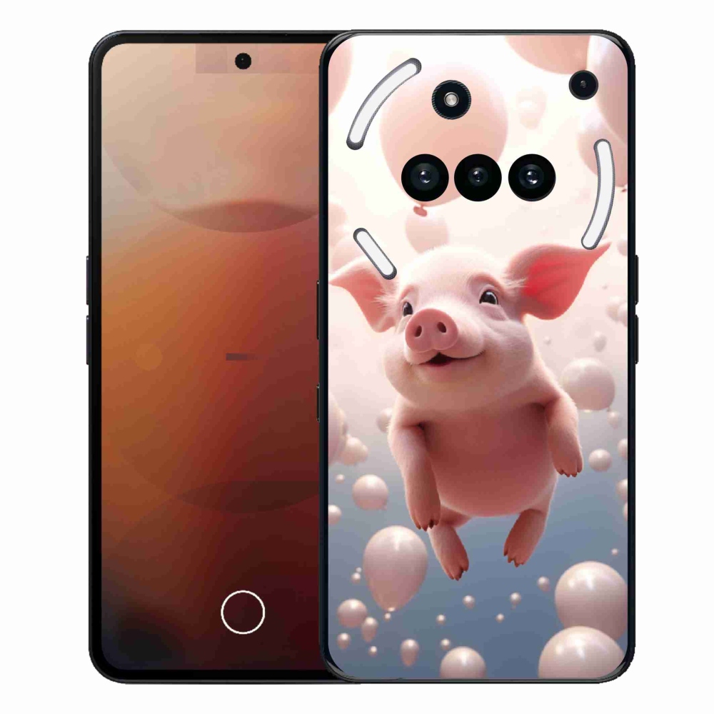Gelový kryt mmCase na Nothing Phone (3a) - prasátko s balónky