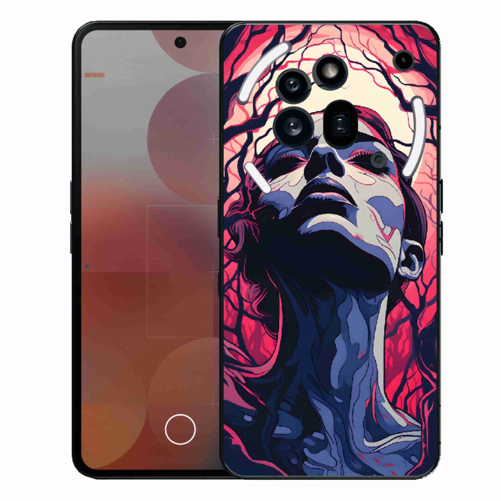 Gelový kryt mmCase na Nothing Phone (3a) Pro - abstraktní obličej