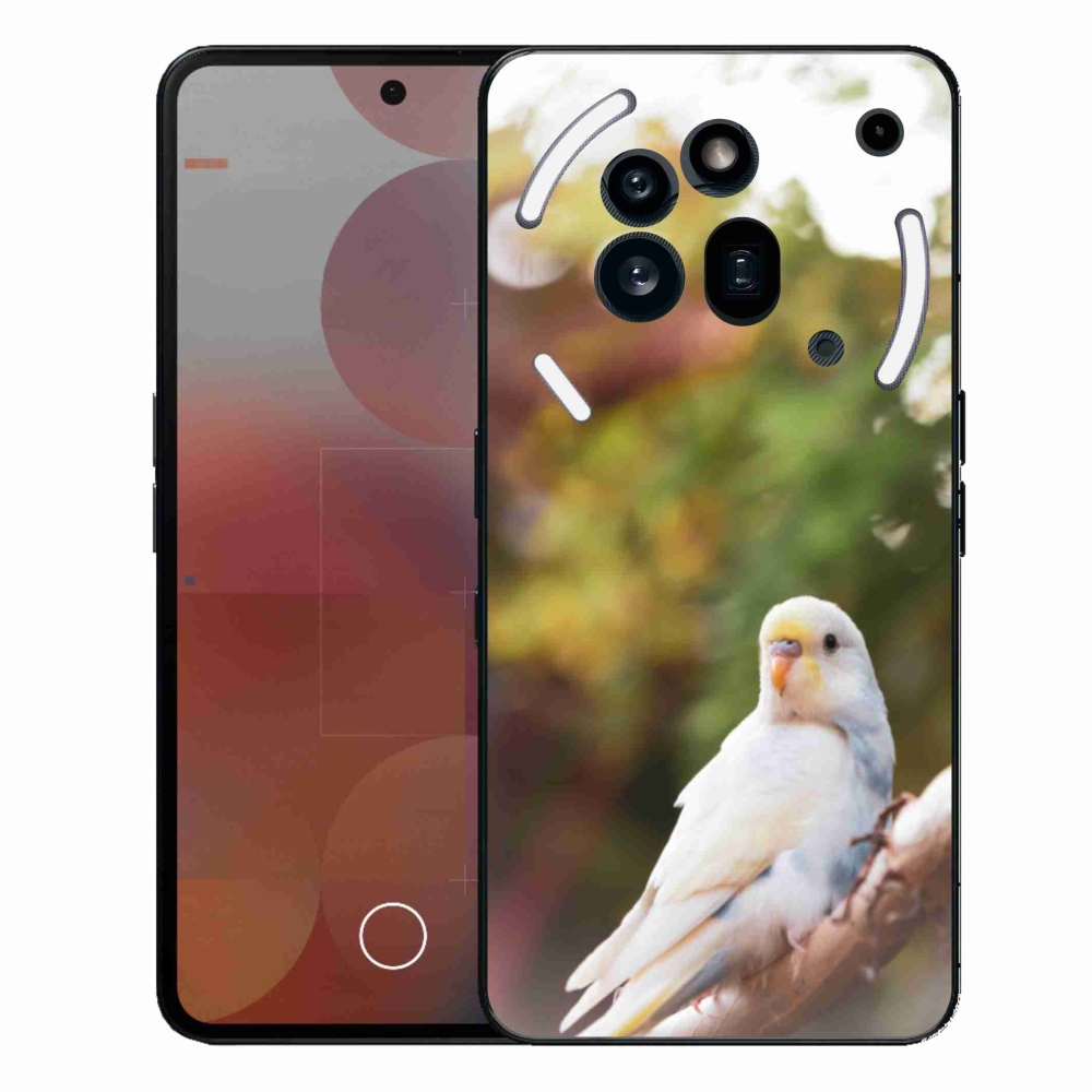 Gelový kryt mmCase na Nothing Phone (3a) Pro - andulka bílá