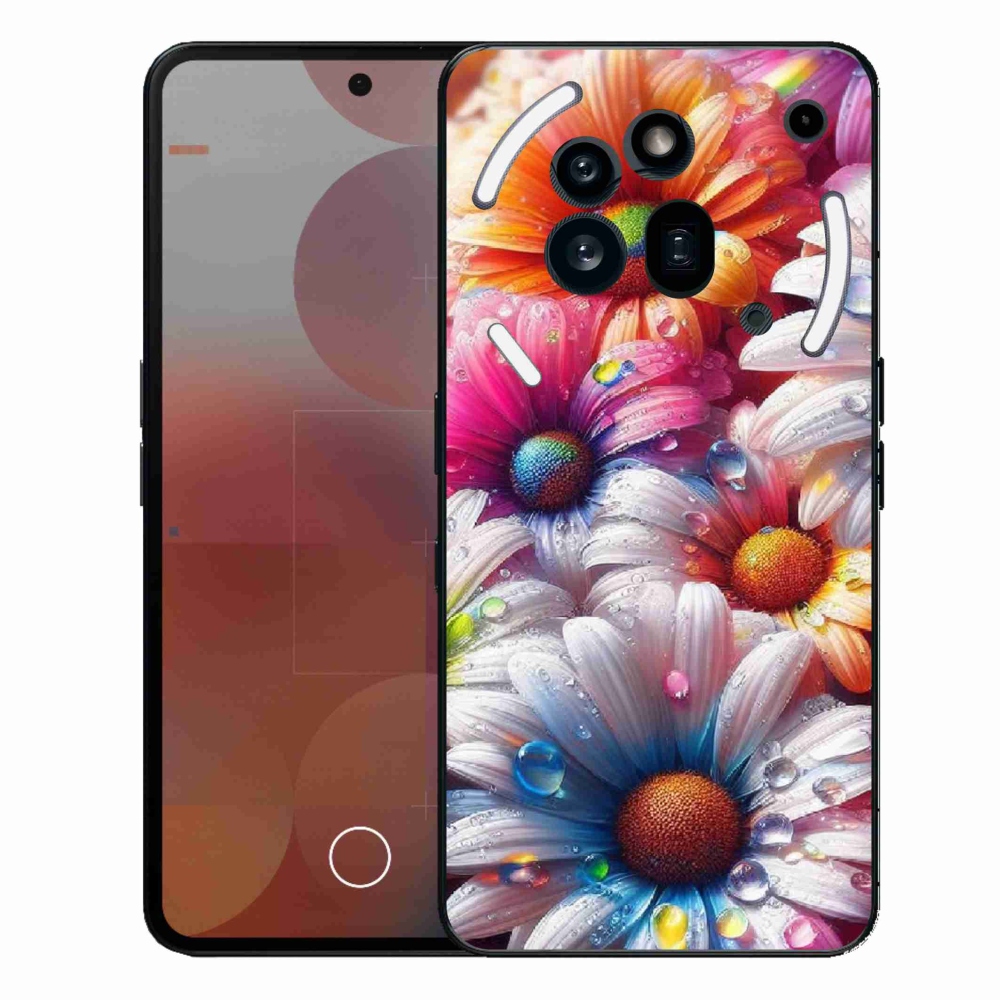 Gelový kryt mmCase na Nothing Phone (3a) Pro - barevné kopretiny