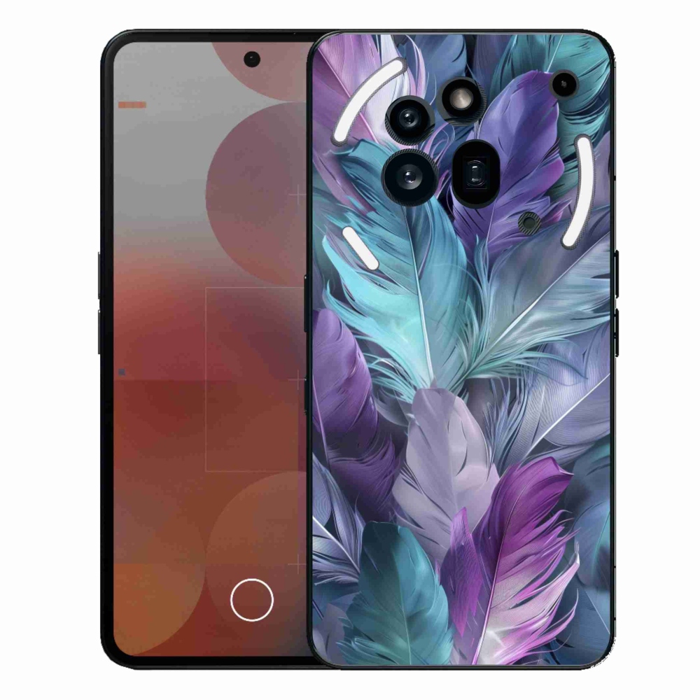 Gelový kryt mmCase na Nothing Phone (3a) Pro - barevné peří 2