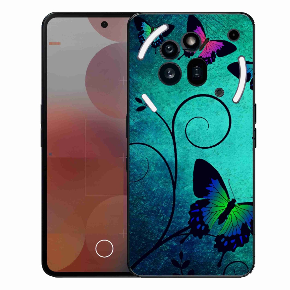 Gelový kryt mmCase na Nothing Phone (3a) Pro - barevní motýli