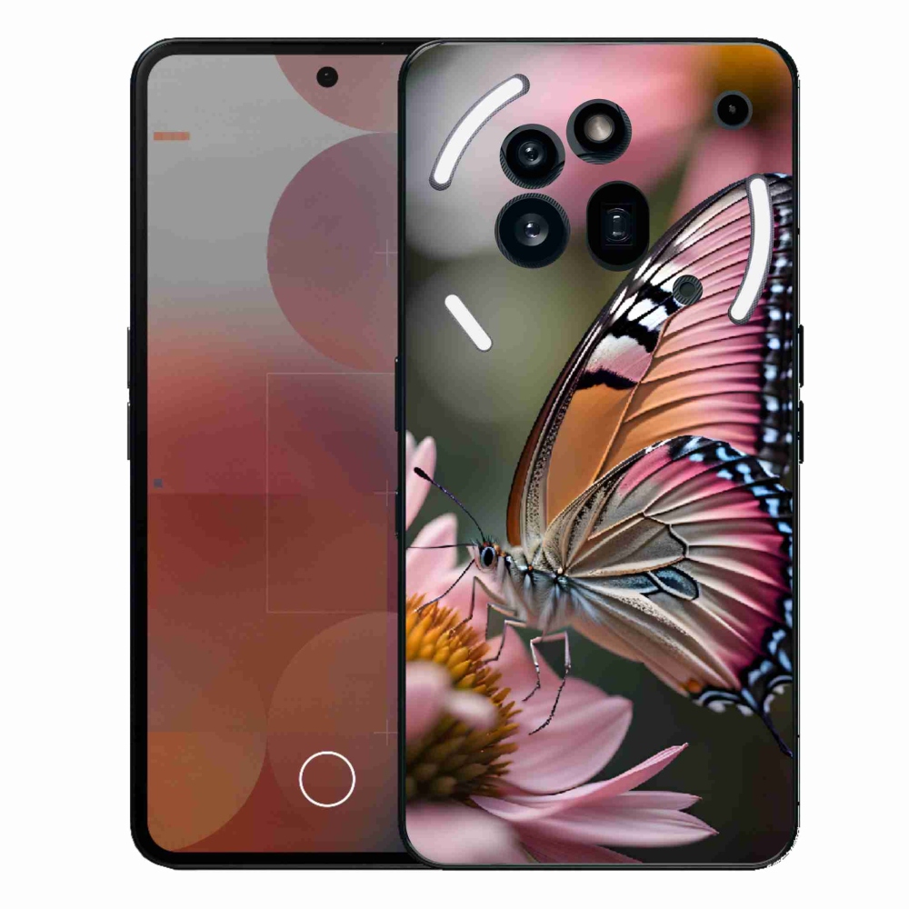 Gelový kryt mmCase na Nothing Phone (3a) Pro - barevný motýl