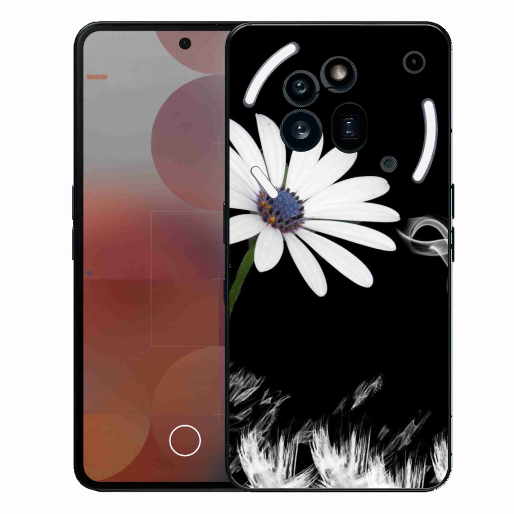 Gelový kryt mmCase na Nothing Phone (3a) Pro - bílá květina