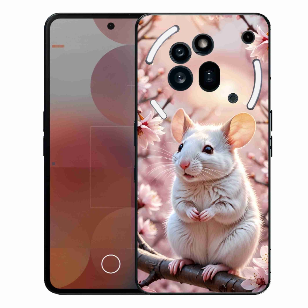 Gelový kryt mmCase na Nothing Phone (3a) Pro - bílá myš na větvi