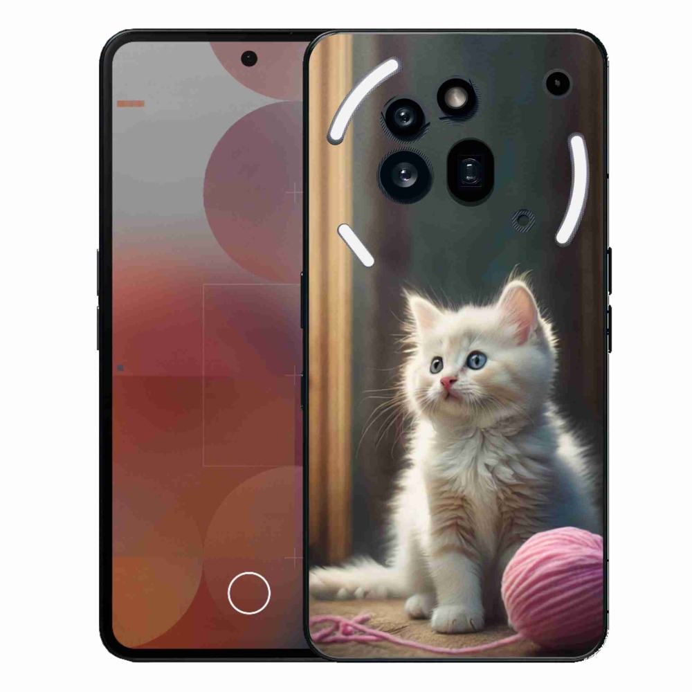 Gelový kryt mmCase na Nothing Phone (3a) Pro - bílé kotě 2