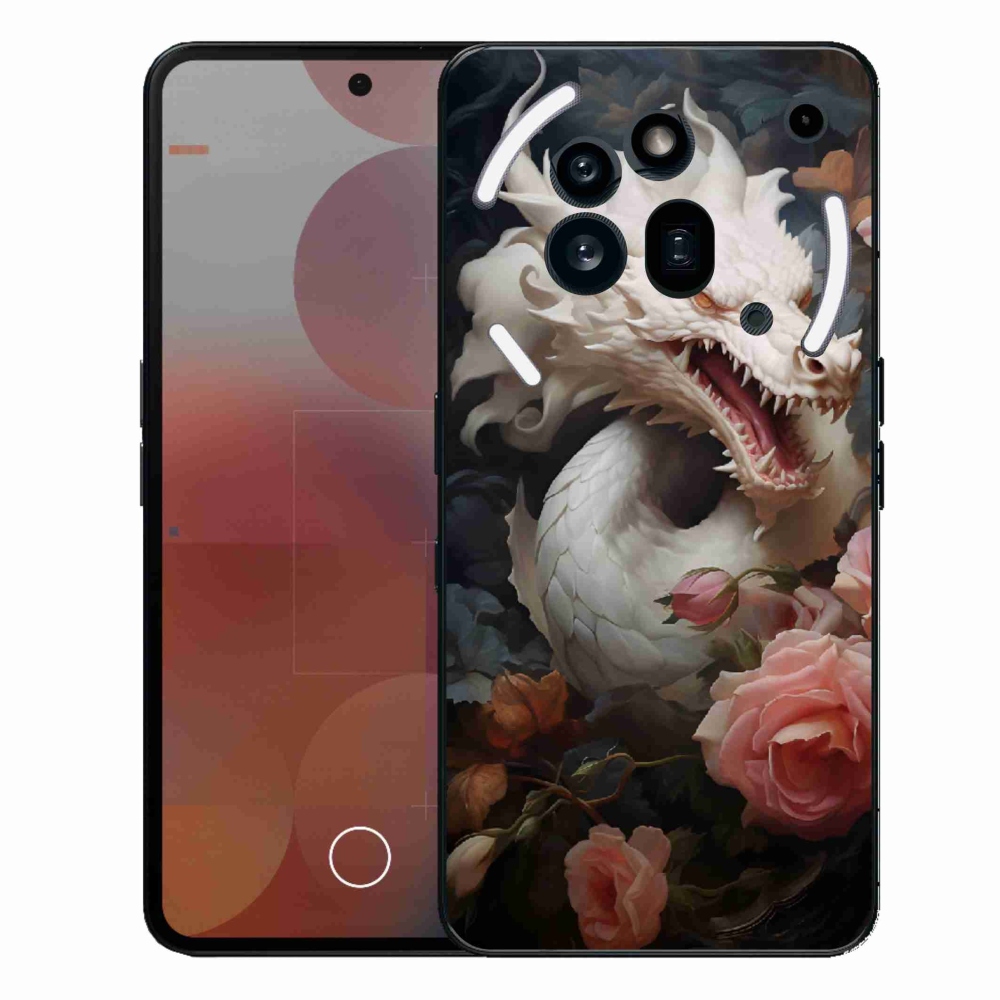 Gelový kryt mmCase na Nothing Phone (3a) Pro - bílý drak