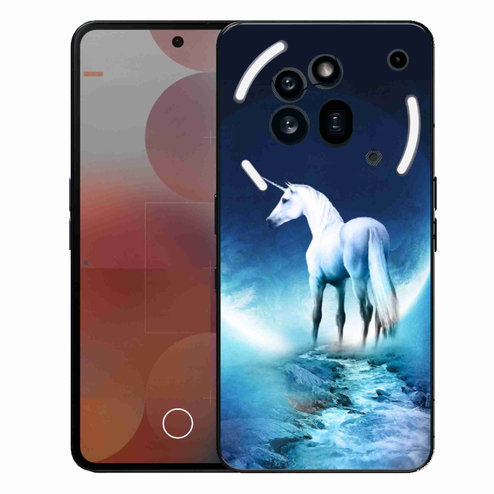 Gelový kryt mmCase na Nothing Phone (3a) Pro - bílý jednorožec