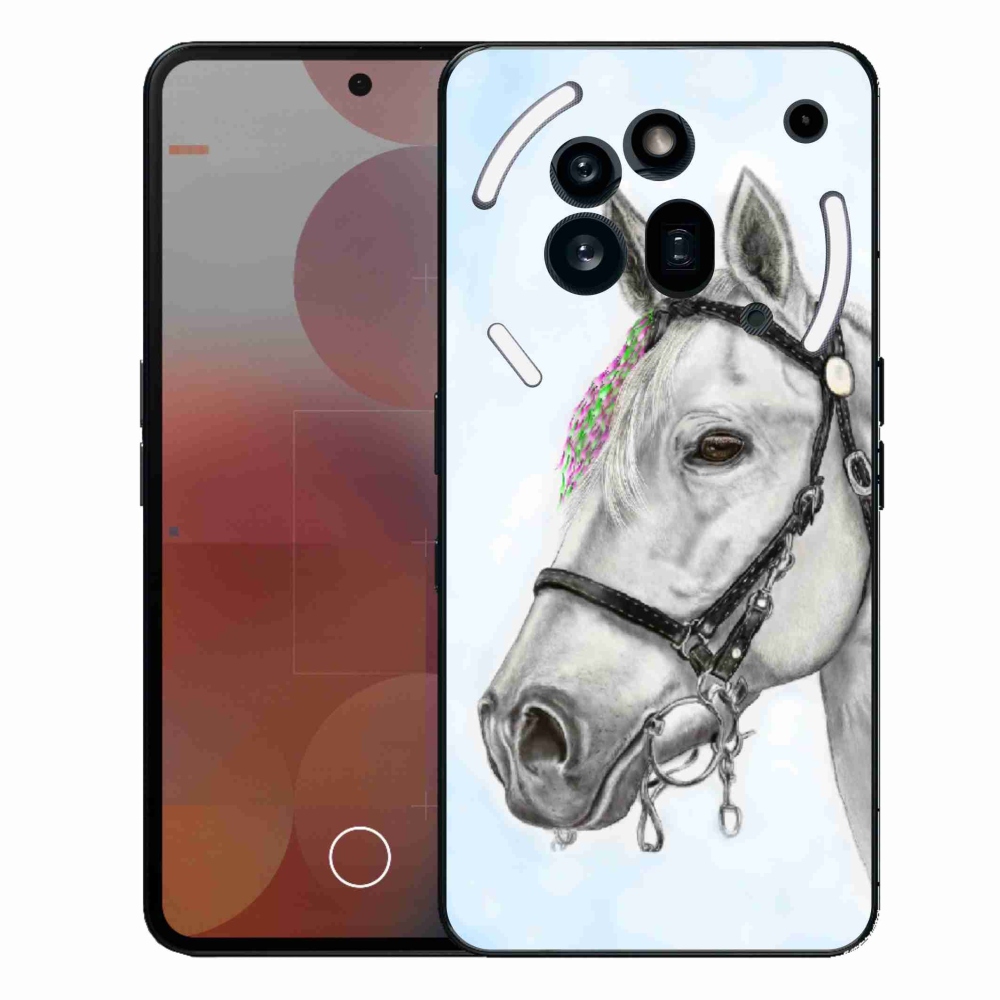 Gelový kryt mmCase na Nothing Phone (3a) Pro - bílý kůň 1