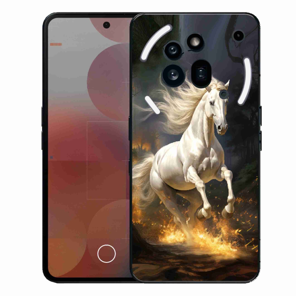 Gelový kryt mmCase na Nothing Phone (3a) Pro - bílý kůň 2