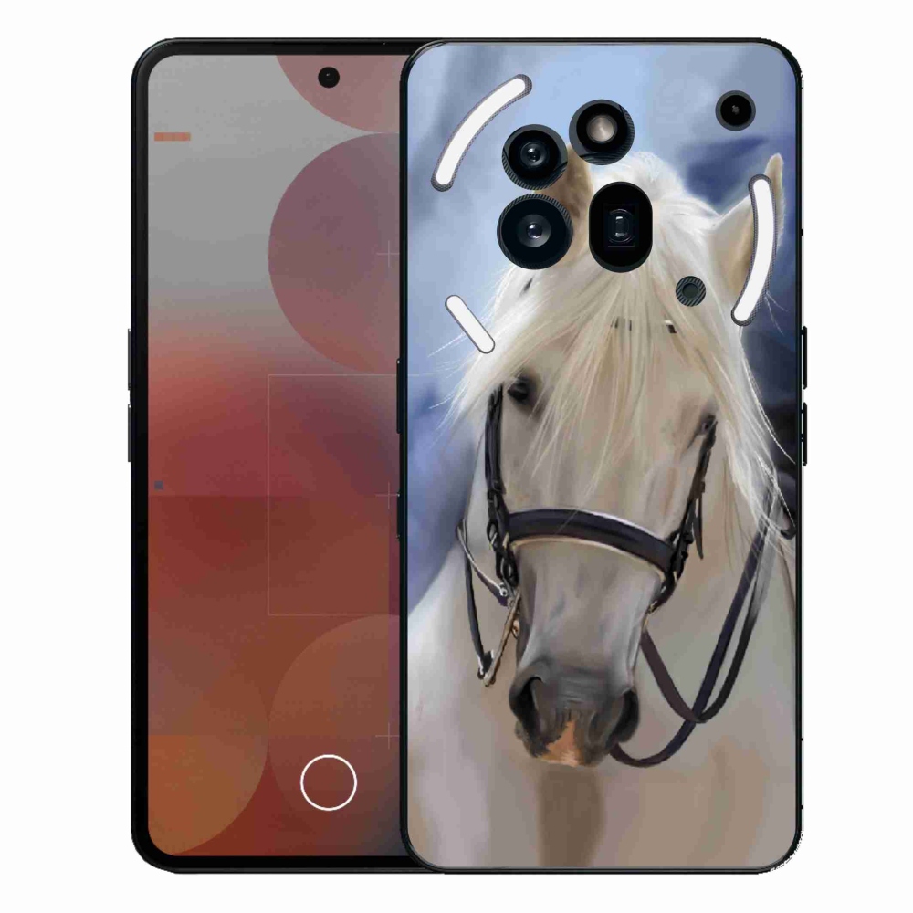 Gelový kryt mmCase na Nothing Phone (3a) Pro - bílý kůň