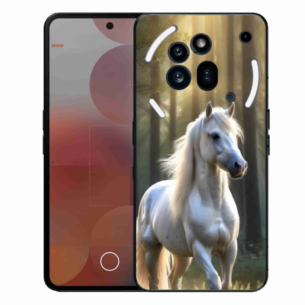 Gelový kryt mmCase na Nothing Phone (3a) Pro - bílý kůň 3