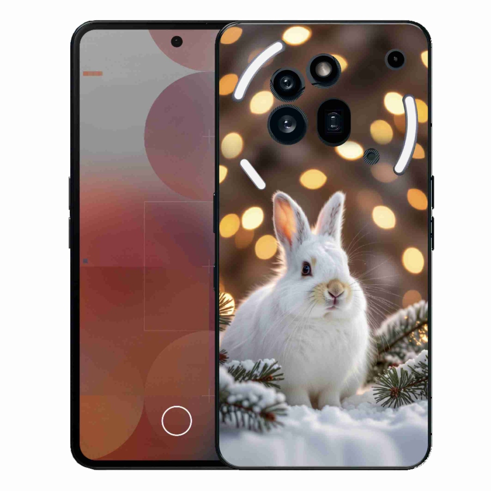 Gelový kryt mmCase na Nothing Phone (3a) Pro - bílý zajíc