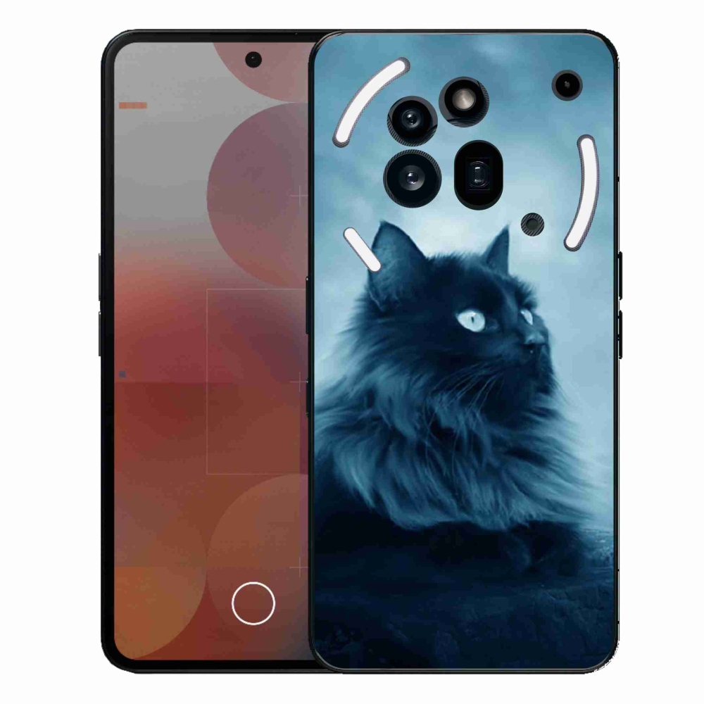 Gelový kryt mmCase na Nothing Phone (3a) Pro - černá kočka 1