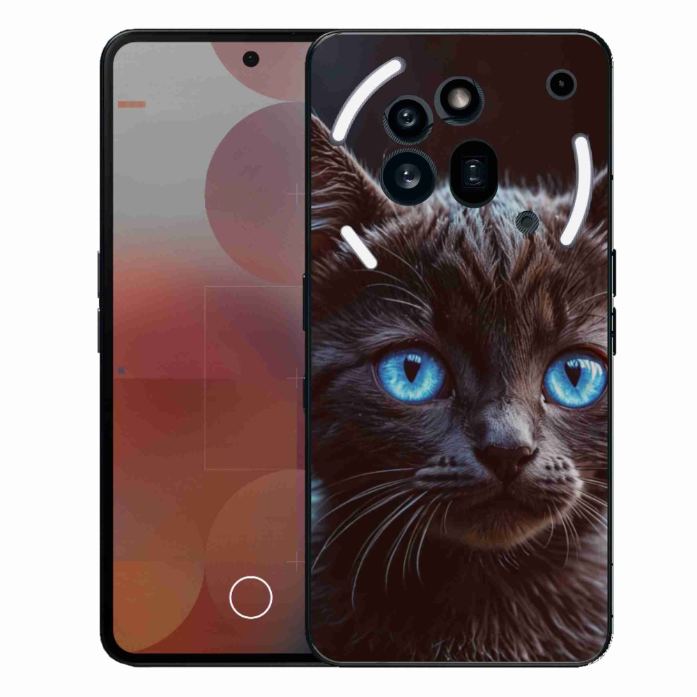 Gelový kryt mmCase na Nothing Phone (3a) Pro - černé kotě 2