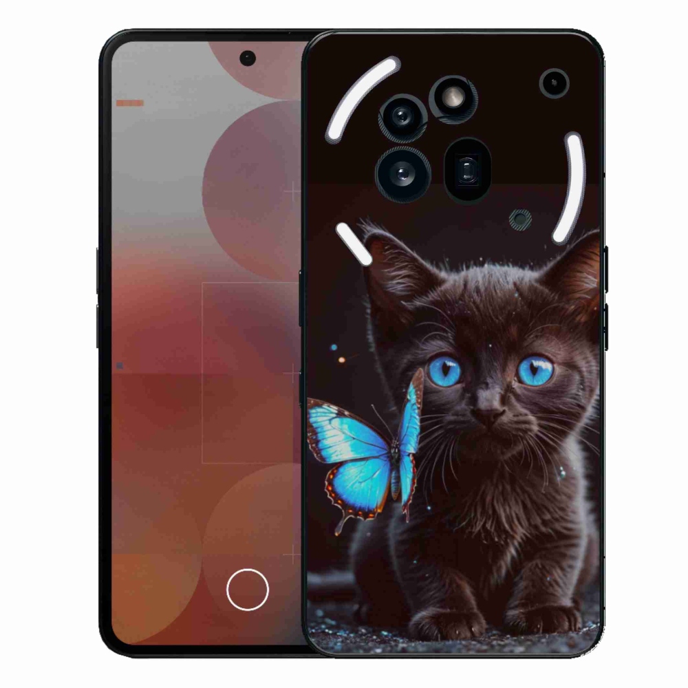 Gelový kryt mmCase na Nothing Phone (3a) Pro - černé kotě 3